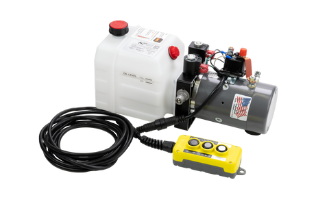 3 Quart 12VDC Double/Single Acting Hydraulic Pump